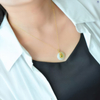 Perfect Harmony· White Hetian Jade Pendant Necklace 圆满如意·和田玉平安扣项链