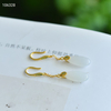 Dance of the Droplet - Pure Hetian Jade Earrings--水滴之舞 - 纯净和田玉耳坠