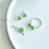Emerald Whisper - Hetian Jade Three-Piece Set--翠绿心语 - 和田玉三件套