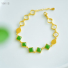 Verdant Vitality · Hetian Jade Bracelet--绿意盎然·和田玉手链