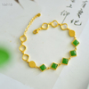 Verdant Vitality · Hetian Jade Bracelet--绿意盎然·和田玉手链