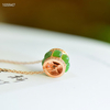 Green Flowing Harmony · Heitai Jade "Smooth Sailing" Pendant--绿意流转·和田玉路路通吊坠