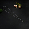 Radiant Emerald Hue Hetian Jade Jewelry Set 翠色生辉和田玉首饰套装