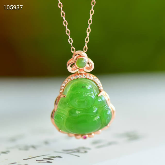 Fortune Meets Wisdom - Hetian Maitreya Buddha Pendant--福至心灵 - 和田弥勒佛吊坠