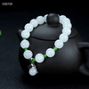 "Lively Green Dots Amidst Jade" Literary Hetian Jade Bracelet--“绿意点玉”文艺和田玉手链