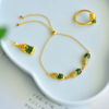 Hetian Jade Auspicious Beast Trilogy Necklace Set--和田玉瑞兽三宝套链