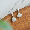 Hetian Jade Skirt Hem Earrings 和田玉裙摆耳钉