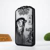 Loyalty Through the Ages - Hetian Ink Jade Guan Gong Loyalty Pendant 忠义传世——和田墨玉关公忠义牌