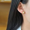 Moonlight Treasure Box - Pure Hetian Jade Stud Earrings--月光宝盒 - 纯净和田玉耳钉