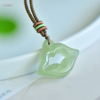 Heitai Jade Whispering Lips Pendant--和田玉唇语吊坠