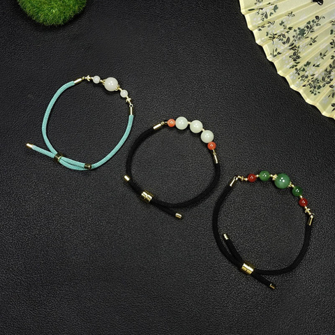 "Smooth Journey Prosperity" Natural Jade Lucky Bead Jewelry “路运通达”天然玉石转运珠首饰
