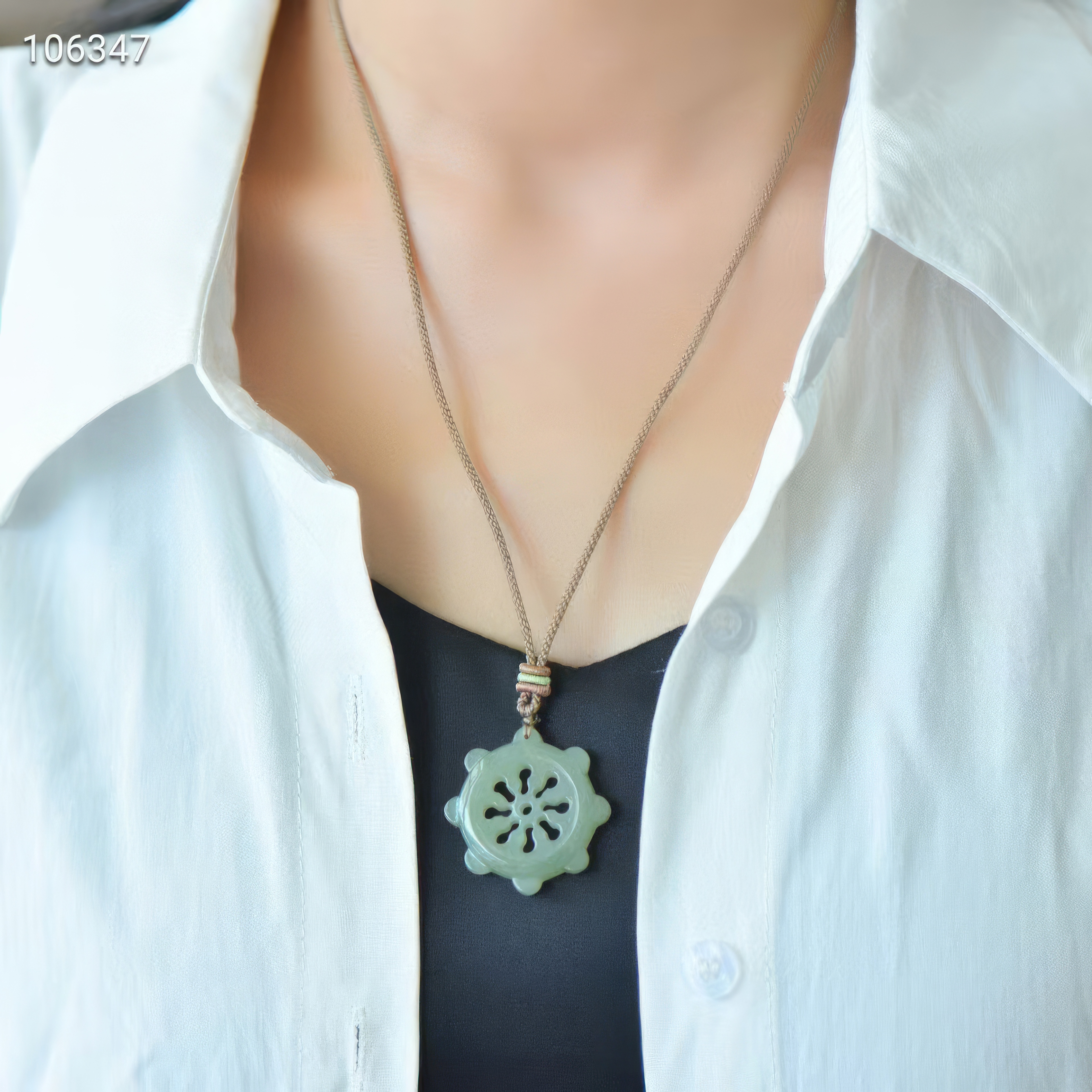 Hetian Jade Roulette Pendant--和田玉轮盘挂坠