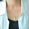 Waterdrop White Jade Necklace - Flowing Golden Years--水滴白玉项链 - 流金岁月