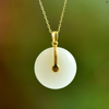Perfect Harmony· White Hetian Jade Pendant Necklace 圆满如意·和田玉平安扣项链