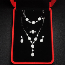 Diamond-Studded Exquisite White Hetian Jade Set 镶钻冰清玉洁和田玉套装
