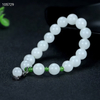 "Lively Green Dots Amidst Jade" Literary Hetian Jade Bracelet--“绿意点玉”文艺和田玉手链