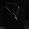Radiant Emerald Hue Hetian Jade Jewelry Set 翠色生辉和田玉首饰套装