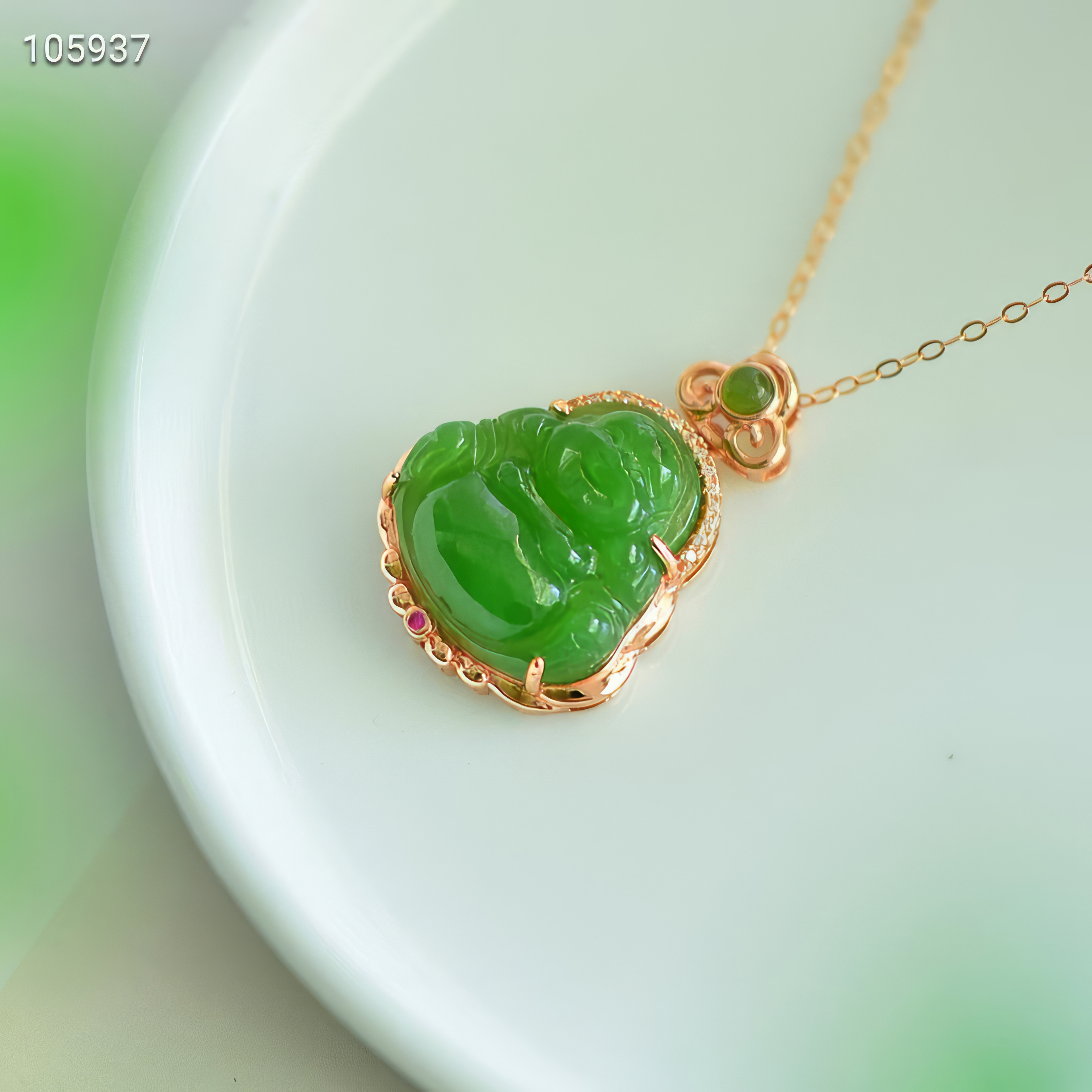 Fortune Meets Wisdom - Hetian Maitreya Buddha Pendant--福至心灵 - 和田弥勒佛吊坠