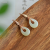 The "Waterdrop Rhythm" Heitai Jade Earrings --“水滴流韵”和田玉耳坠