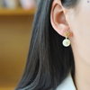 Floral Whisper Peace Charm Earrings 花语平安扣耳钉