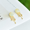 "Moonlight Tassel" White Hetian Jade Earrings “月光流苏”和田玉耳坠