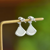 Hetian Jade Skirt Hem Earrings 和田玉裙摆耳钉
