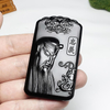 Loyalty Through the Ages - Hetian Ink Jade Guan Gong Loyalty Pendant 忠义传世——和田墨玉关公忠义牌