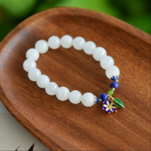 "Snow-Covered Blue Stone Lane" Natural Hetian Jade Bracelet "雪中青石巷"天然和田玉手链