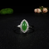 Radiant Emerald Hue Hetian Jade Jewelry Set 翠色生辉和田玉首饰套装