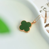 Four-Leaf Clover White Hetian Jade Pendant 四叶草和田玉吊坠